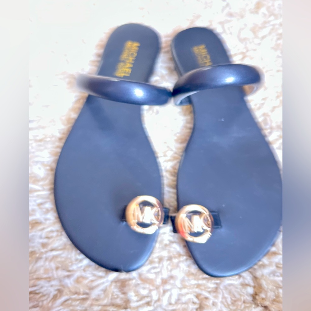 MK black sandals never worn except to try on